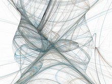Gray Blue Abstract Fractal With Curved Legs