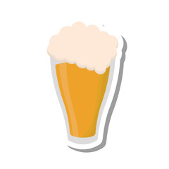 Canvas Print - fresh beer glass isolated icon vector illustration design