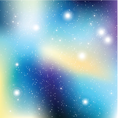 Wall Mural - Universe with stars. Matrix of glowing stars. Space background.