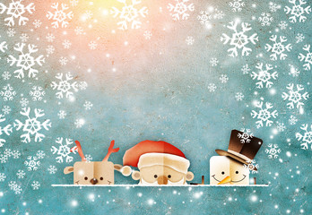 Greeting card, Christmas card with Santa Claus