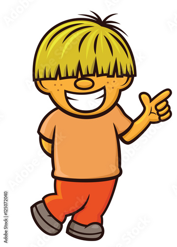 Blonde Boy Cartoon - Buy this stock vector and explore similar vectors