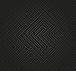 Sticker - Seamless geometric dark pattern by stripes. Modern background with repeating lines. Seamless geometric background