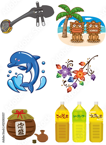 沖縄の文化やドリンクのイメージイラストセット Stock Vector Adobe Stock 沖縄の文化やドリンクのイメージイラストセット Stock Vector Adobe Stock