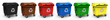 Abfallcontainer verschiedene Farben