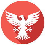Fototapeta  - flying eagle flat icon