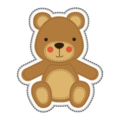 Poster - teddy bear icon image vector illustration design 