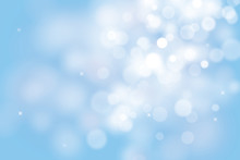 Blue Christmas Background With Bokeh Lights