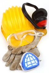 Wall Mural - Safety equipment set