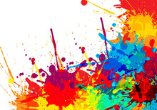 Abstract Splatter Color Background. Illustration Vector Design