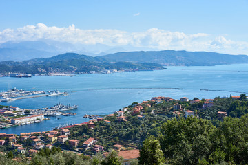 Poster - Panorama of La Spezzia in Italy / Beautiful cityscape in Liguria - Italy