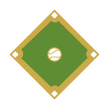 Camp Diamond Baseball Sport Vector Illustration Design
