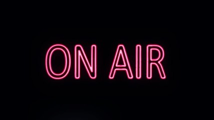 Wall Mural - ON AIR Neon Sign Turning on
