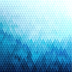 Wall Mural - abstract blue triangles pattern geometric background - eps10 vector