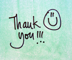 Wall Mural - thank you message