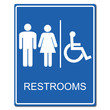 Restrooms sign illustration