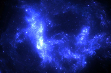 Wall Mural - deep space nebula with stars.