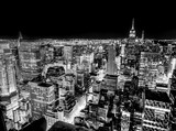 New York skyline in the night, Black and White