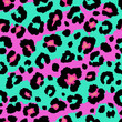 Seamless leopard and zebra pattern. Vector. 