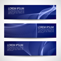 abstract header white wave blue background vector design