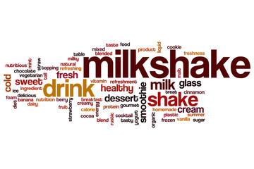 Sticker - Milkshake word cloud