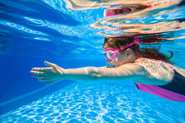 girl in swimming pool