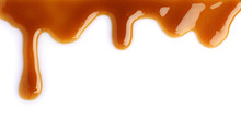 Melted caramel dripping