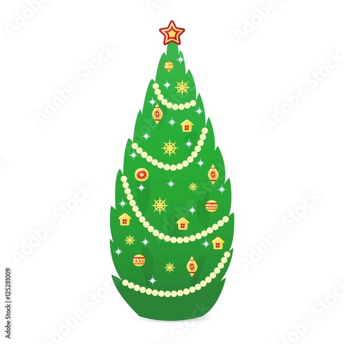 Christmas tree vector.