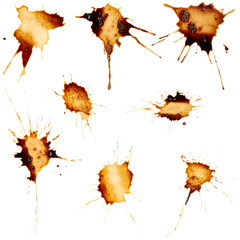 Wall Mural - Set of coffee stains