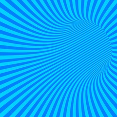 Sticker - Blue Striped Abstract Tunnel