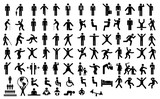 Fototapeta  - Set people pictogram