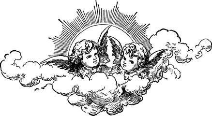 Vintage image angels