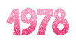 year 1978 decorative celebratory number