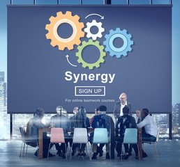Wall Mural - Synergy Teamwork Better Together Collaboration Concept