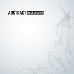 abstract gray business and corporate background with mesh polygon and network.Vector illustration