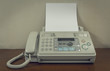 old fax machine on the table