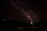 Fototapeta Kosmos - Milky way over Pibiting Monastery