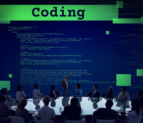 Canvas Print - Coding Analysis Computer Data Internet Code Concept