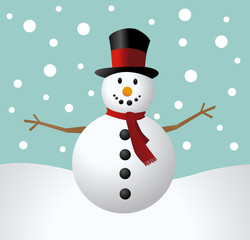 Wall Mural - Christmas Snowman