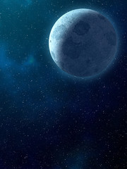 Wall Mural - planets over the nebulae in space