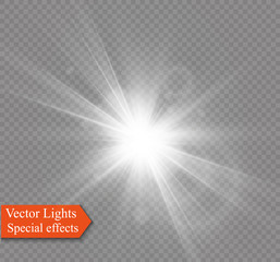 Wall Mural - glow light effect. star burst with sparkles. vector illustrationglow light effect.