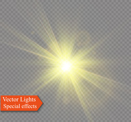 Wall Mural - glow light effect. star burst with sparkles. vector illustrationglow light effect.