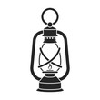 Lantern icon in black style isolated on white background. Mine symbol stock vector illustration.