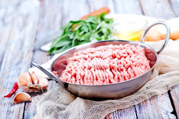 Canvas Print - minced meat