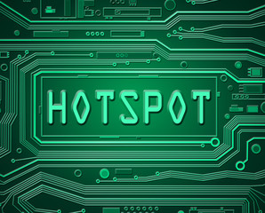 Wall Mural - Hotspot tech concept.