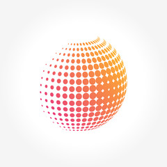 Wall Mural - Creative abstract, vibrant and colorful icon Sphere Globe