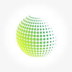 Wall Mural - Creative abstract, vibrant and colorful icon Sphere Globe