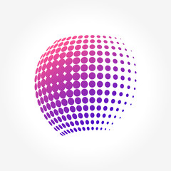 Wall Mural - Creative abstract, vibrant and colorful icon Sphere Globe
