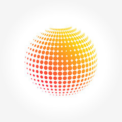 Wall Mural - Creative abstract, vibrant and colorful icon Sphere Globe