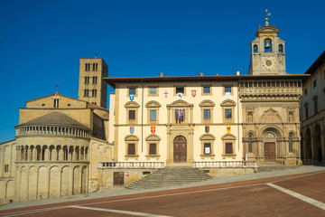 Fototapete - Arezzo city, Tuscany, Italy