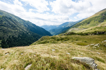 Wall Mural - View to the carpathian mountains from the top